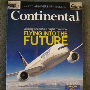 ✈️ Continental Airlines July 2009 Magazine